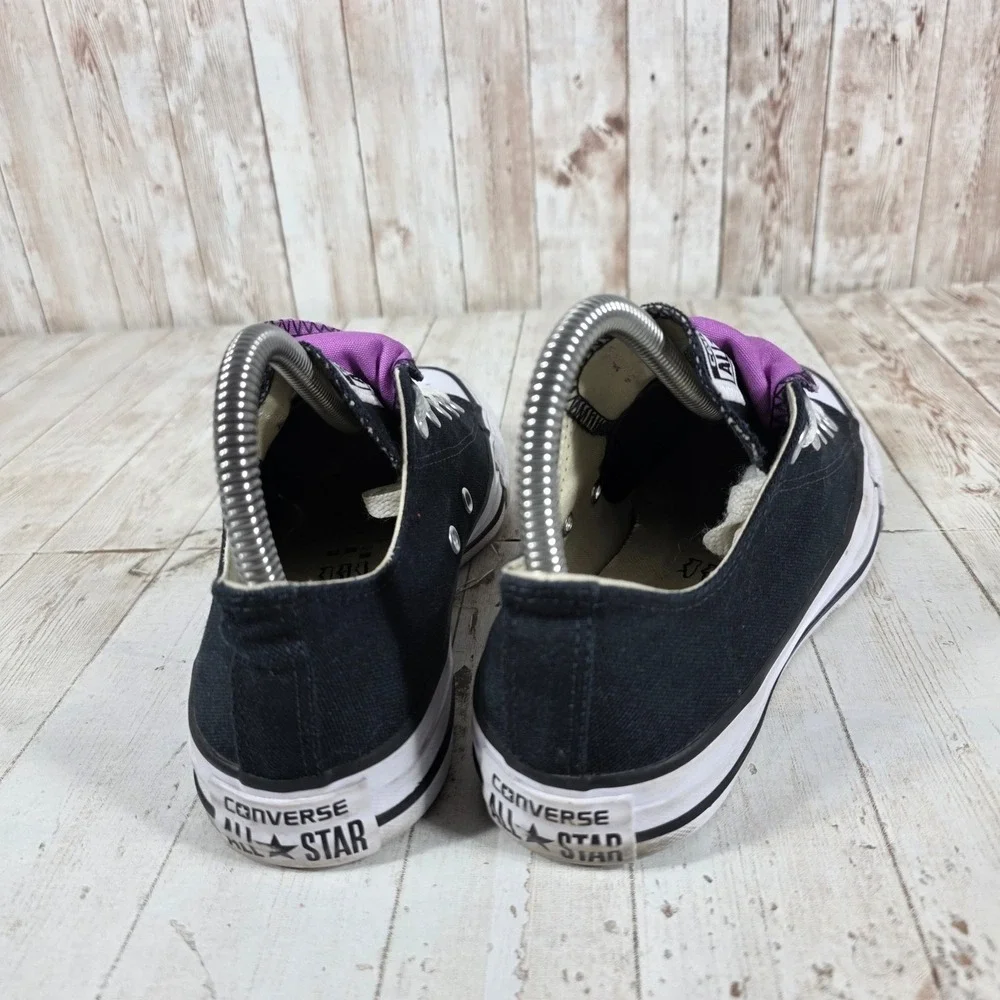 Converse Chuck Taylor All Star Double Tongue Black Purple Sneakers Womens 6